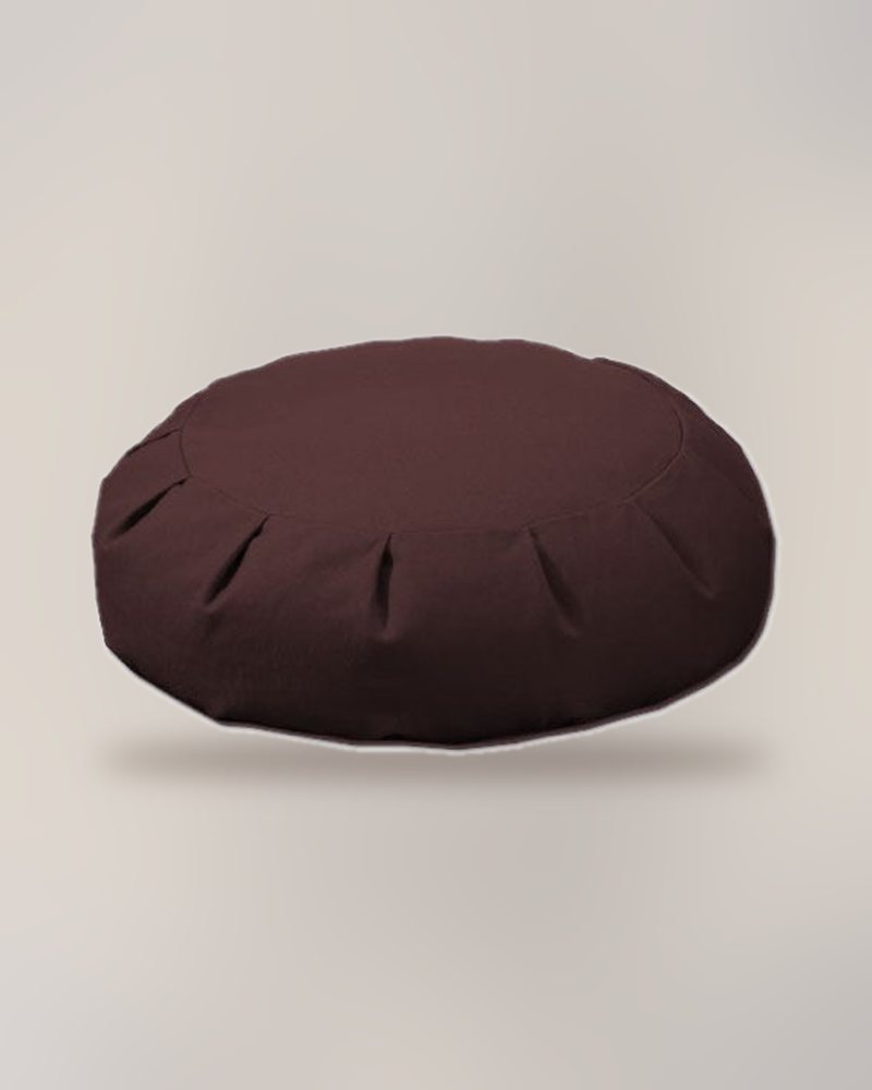 Brown zafu cushions